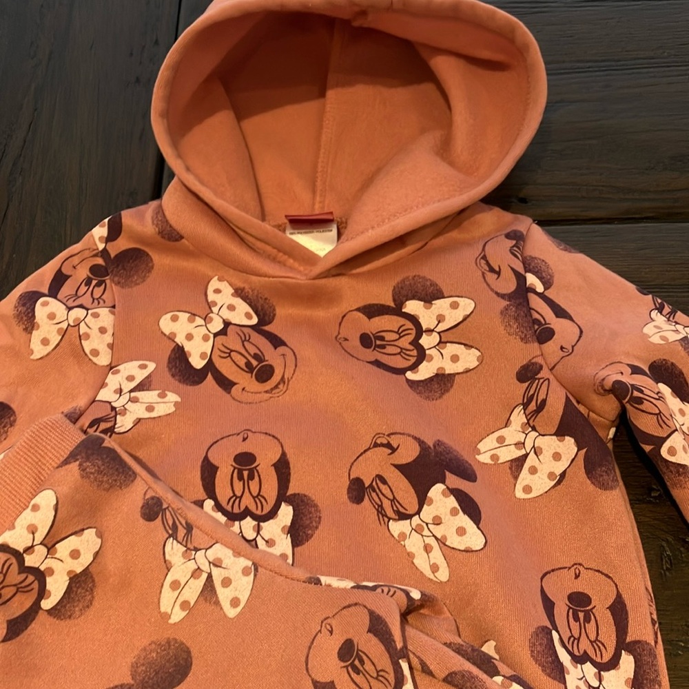 Disney Kids Hoodie + Pants - Pink Minnie Mouse